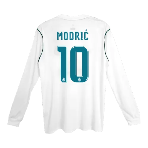 Camisola de futebol vintage Retro MODRIC #10 Real Madrid Home Manga comprida 2017