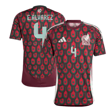 E.ÁLVAREZ #4 Mexico Home Men's Soccer Jersey Copa America 2024