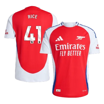 RICE #41 Arsenal Home Authentic Men's Soccer Jersey 2024/25