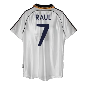 Vintage Soccer Jersey Retro RAUL #7 Real Madrid Home 1998