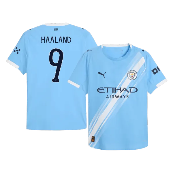 HAALAND #9 Manchester City 2025 premium soccer jersey - A-Grade Quality Detail View
