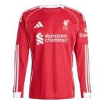 Liverpool Home Long Sleeve Soccer Jersey 2025/26 Liverpool Home Long Sleeve Soccer Jersey 2025/26