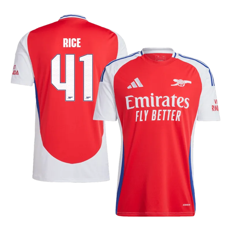 RICE #41 Arsenal Home Soccer Jersey 2024/25 UCL