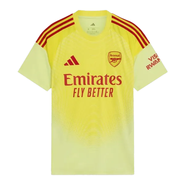25/26 Arsenal Goalkeeper Jersey Yellow - A-Grade Quality Detail View