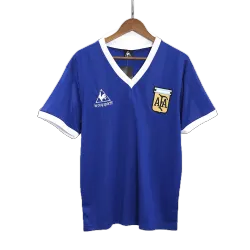 Vintage Soccer Jersey Retro Argentina Away 1986 - product photo Vintage Men's Soccer Jersey Retro Argentina Away 1986 front with team crest.