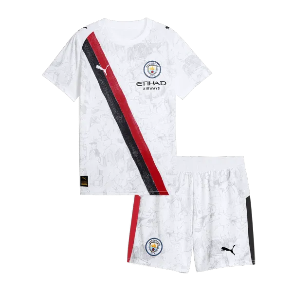 Camiseta juvenil Manchester City KidSuper 2025 - Calidad A Vista detallada