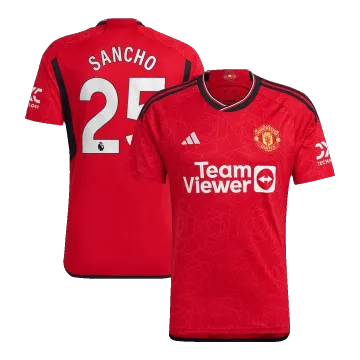 SANCHO #25 Manchester United Home Men's Jersey 2023/24