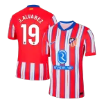J.ALVAREZ #19 Atletico Madrid Home Authentic Men's Soccer Jersey 2024/25