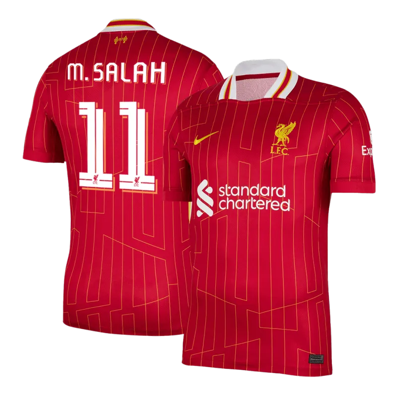M.SALAH #11 Liverpool Home Soccer Jersey 2024 UCL