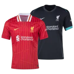 Camisa de jogo em casa do Liverpool 24/25 e camisa de jogo fora do Liverpool 24/25 - foto do produto Imagem do produto: Camisola de casa do Liverpool 24/25 e camisola de fora do Liverpool 24/25