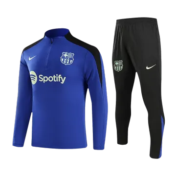 Tuta da ginnastica Barcelona 1/4 Zip 2024/25 Blu
