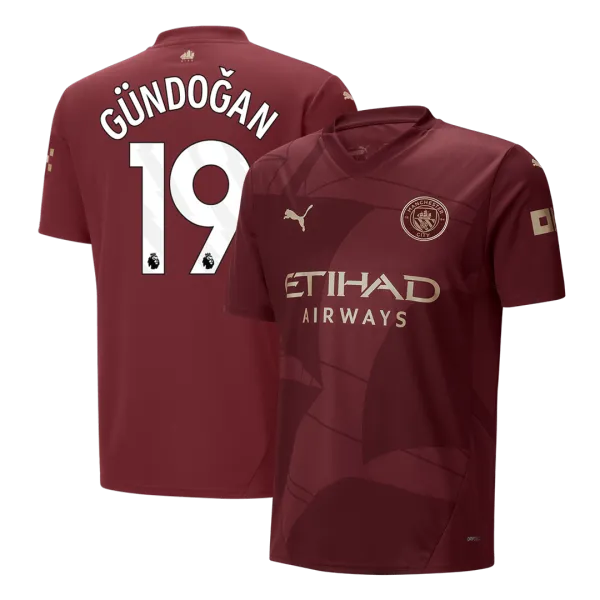 G脺NDO臑AN #19 Manchester City jersey - A-Grade Quality Detail View
