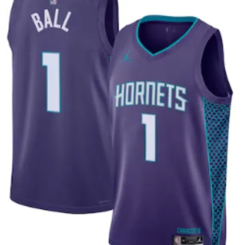 BALL #1 Charlotte Hornets Men's Swingman Jersey - Statement Edition