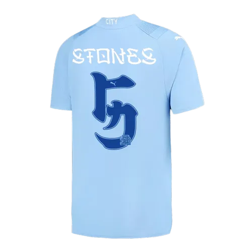STONES #5 Manchester City Japanese Tour Printing Home Jersey 2023/24