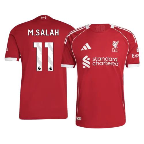 M.SALAH #11 Liverpool nach Hause authentische Fußballtrikot 2025/26