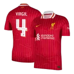 VIRGIL #4 Liverpool Home Soccer Jersey 2024 UCL VIRGIL #4 Liverpool Home Soccer Jersey 2024 UCL