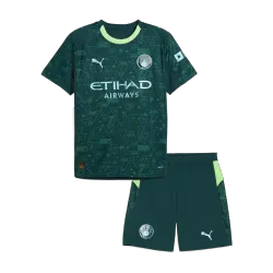 US16.99 - Manchester City Kids Soccer Jerseys Kit 2025/26