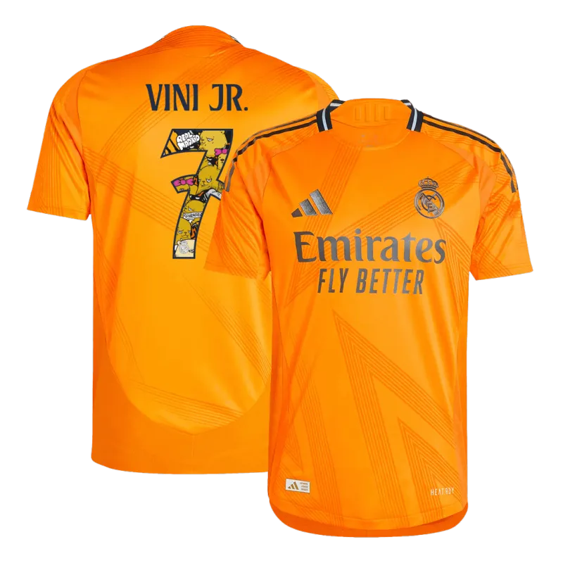 VINI JR. #7 Real Madrid Away Authentic Soccer Jersey 2024/25 Bear Champ Font