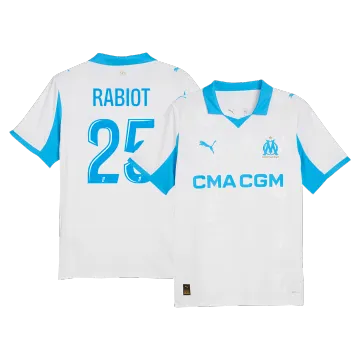 RABIOT #25 Marseille Home Men's Soccer Jersey 2025/26