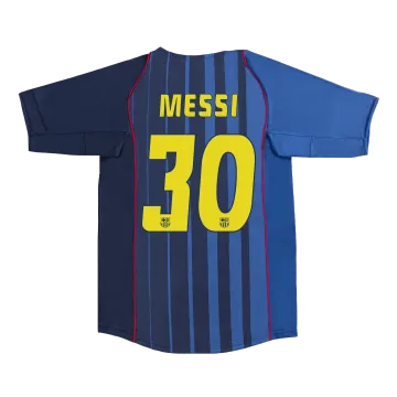 Maglia da calcio vintage Retro MESSI #30 Barcelona Away 2004