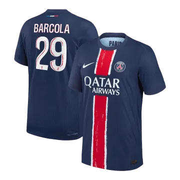 BARCOLA #29 PSG Home Authentic Men's Soccer Jersey 2024/25