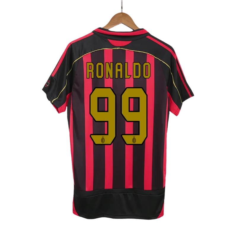 Vintage Soccer Jersey Retro RONALDO #99 AC Milan Home 2006