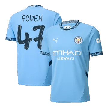 FODEN #47 Manchester City Home Men's Soccer Jersey 2024/25 - UCL