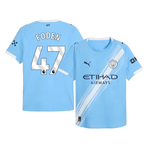 FODEN #47 Manchester City Home Player Version Men's Jersey 2025/26