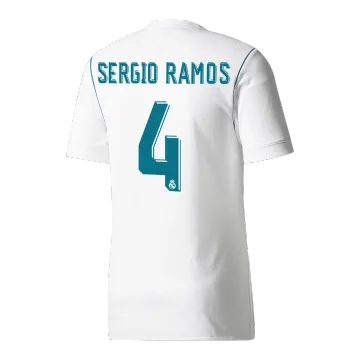 Vintage Voetbal Jersey Retro SERGIO RAMOS #4 Real Madrid Thuis 2017