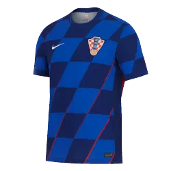 Croatia Away Soccer Jersey EURO 2024 - product photo Croatia Away Men's Soccer Jersey EURO 2024 front view displaying unique pattern and crest.