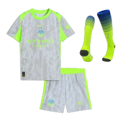 Manchester City Third Away Kids Soccer Jerseys Full Kit 2025/26 - product photo US19.99 - Manchester City Third Away Kids Soccer Jerseys Full Kit 2025/26