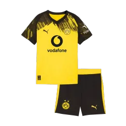 Borussia Dortmund Home Kids Soccer Jerseys Kit 2025/26 - product photo US16.99 - Borussia Dortmund Home Kids Soccer Jerseys Kit 2025/26