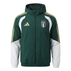 Italy Hoodie Men's Jacket 2026 World Cup green front view, showing national crest.