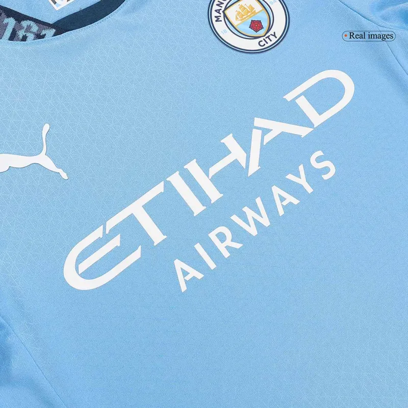 DE BRUYNE #17 Manchester City Home Authentic Soccer Jersey 2024 UCL