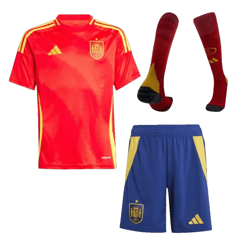 Spain Home Kids Soccer Jerseys Full Kit EURO 2024