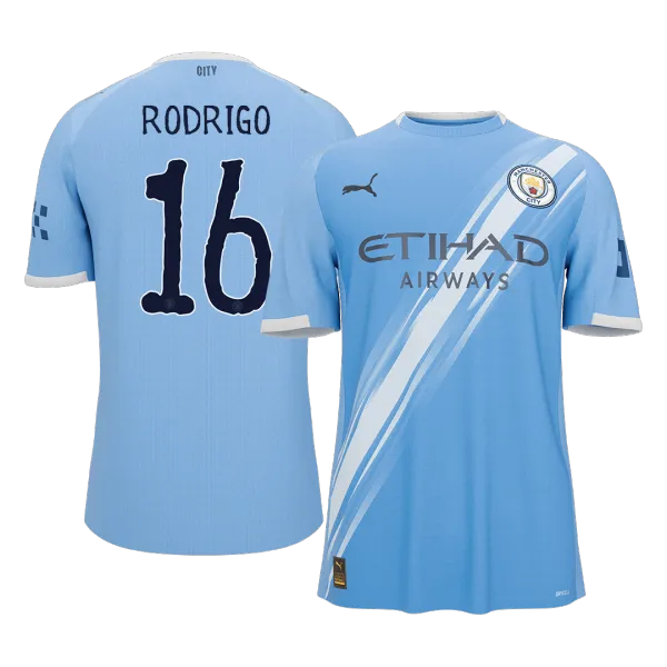 Camisola de futebol RODRIGO #16 do Manchester City, época 25/26 - Qualidade de 1.ª classe - Vista detalhada