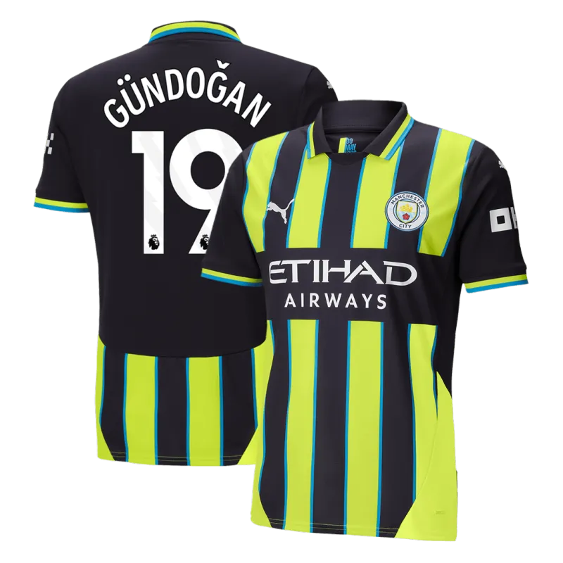 GUNDOGAN #19 Manchester City Away Soccer Jersey 2024
