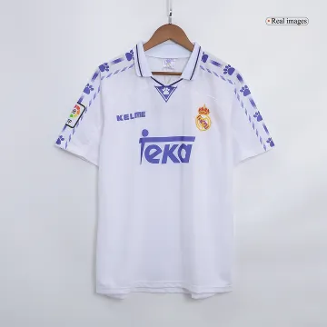 Vintage Men's Soccer Jersey Retro Real Madrid Home 1996/97