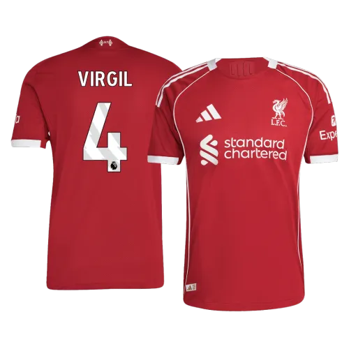 VIRGIL #4 Liverpool thuisvoetbalshirt Premium 2025/26
