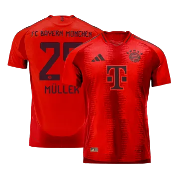 MULLER #25 Bayern Munich Home Authentic Soccer Jersey 2024/25