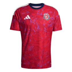 Camisa masculina da Costa Rica para jogos em casa na Copa do Mundo de 2026, vista da frente, exibindo o emblema da seleção e o design.
