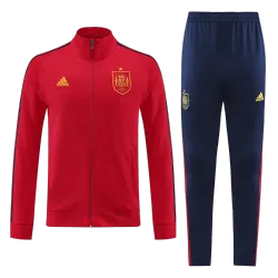Spain Jacket Tracksuit 2022 World Cup Red - product photo Spain Jacket Men's Tracksuit 2022 World Cup Red front view, national team crest.
