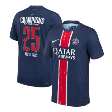 CHAMPIONS #25 PSG Home Authentic Soccer Jersey 2024/25 CHAMPIONS D'EUROPE