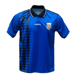 Vintage Soccer Jerseys Argentina Away Retro Jersey Shirts 1994 - product photo Vintage Men's Soccer Jerseys Argentina Away Retro Shirt 1994 front with crest.
