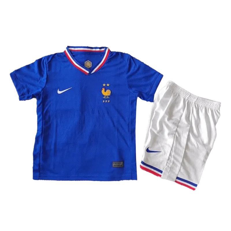 France Home Kids Soccer Jerseys Full Kit EURO 2024