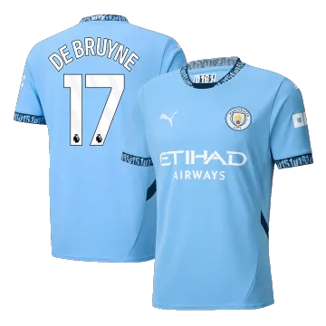 DE BRUYNE #17 Manchester City Home Men's Soccer Jersey 2024/25