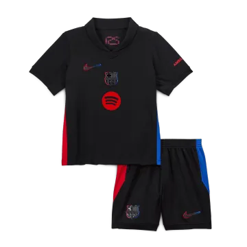 Barcelona Away Kids Soccer Jerseys Kit 2024/25 Spotify Logo Without Text