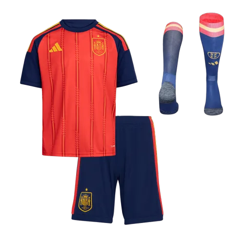 Maglia da calcio per bambini della Spagna Home World Cup Kit completo 2026