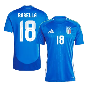 BARELLA #18 Italy Home Men's Soccer Jersey EURO 2024
