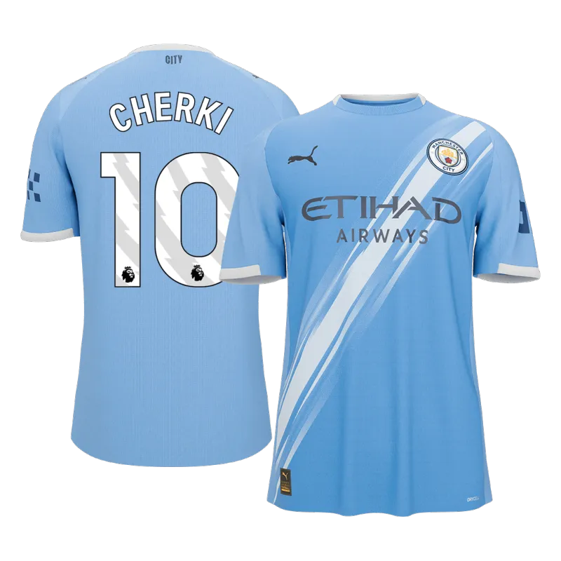 CHERKI #10 Manchester City Home Soccer Jersey 2025/26
